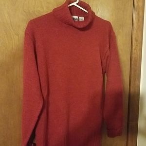 Long Red Turtle Neck Sweater M